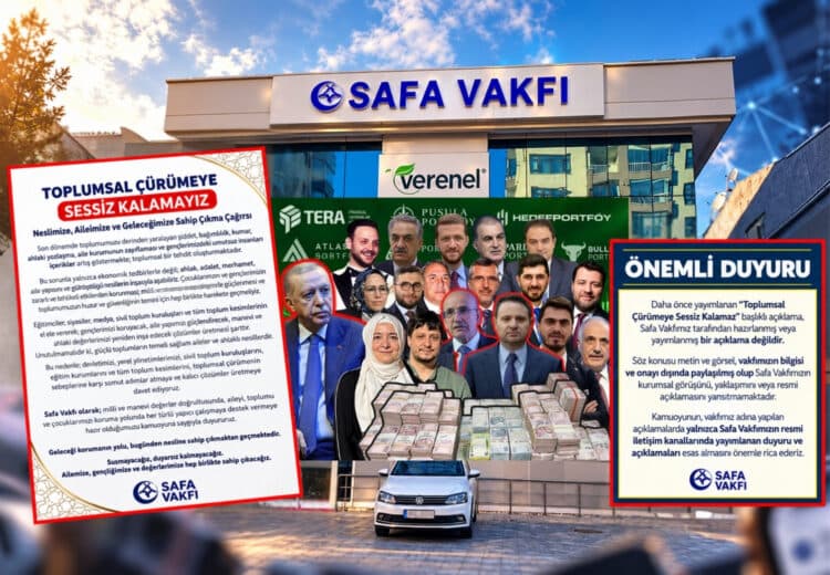 Safa Vakfı, Erenköy Cemaati’nin ‘Toplumsal çürüme’ bildirisine; “Bizi karıştırmayın”
